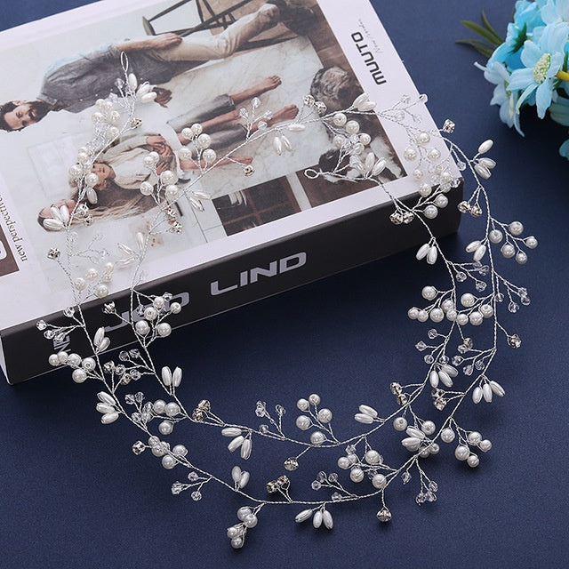 Crystal Pearl Bride Headband